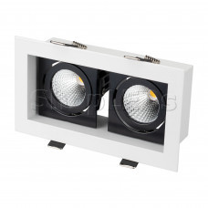 Светильник CL-KARDAN-S180x102-2x9W Warm (WH-BK, 38 deg)