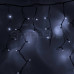 Гирлянда Айсикл (бахрома) светодиодный, 5,6 х 0,9 м, черный провод "КАУЧУК", 220В, диоды белые, NEON-NIGHT, SL255-245